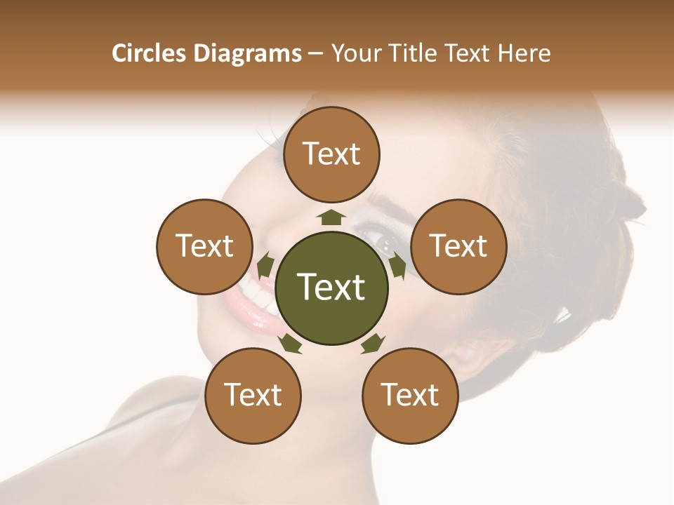 Curly Beauty Happy PowerPoint Template