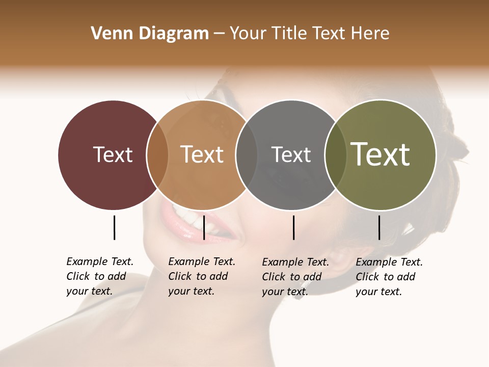 Curly Beauty Happy PowerPoint Template