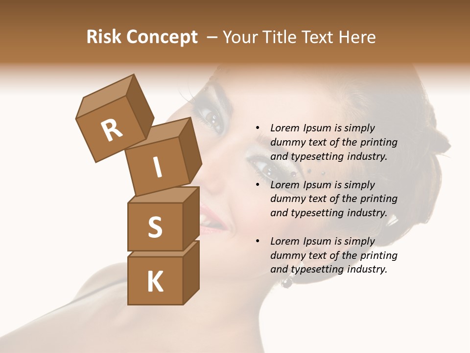 Curly Beauty Happy PowerPoint Template