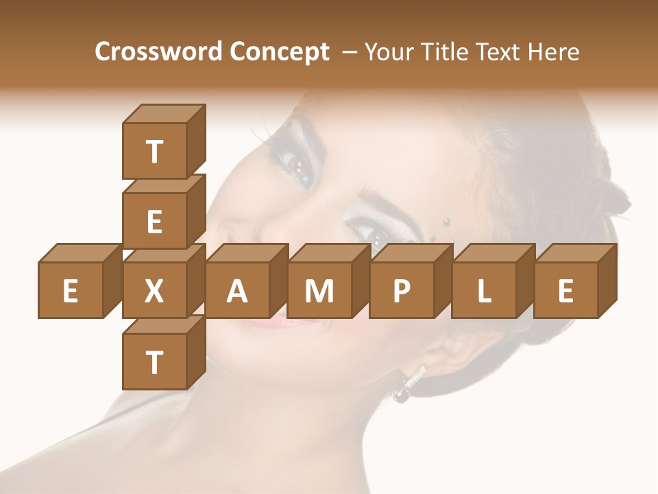 Curly Beauty Happy PowerPoint Template