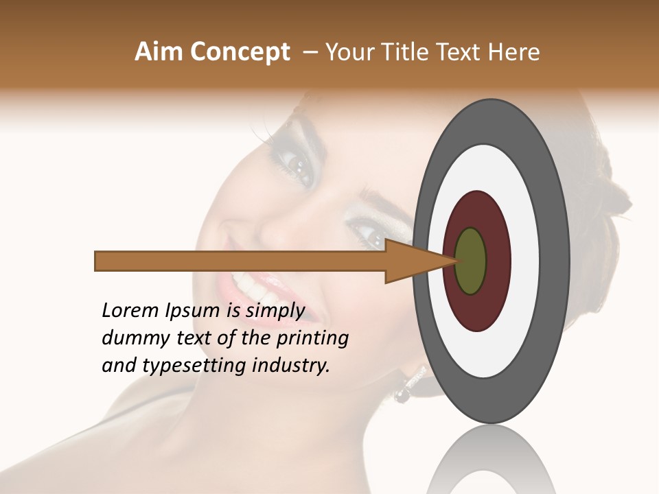 Curly Beauty Happy PowerPoint Template