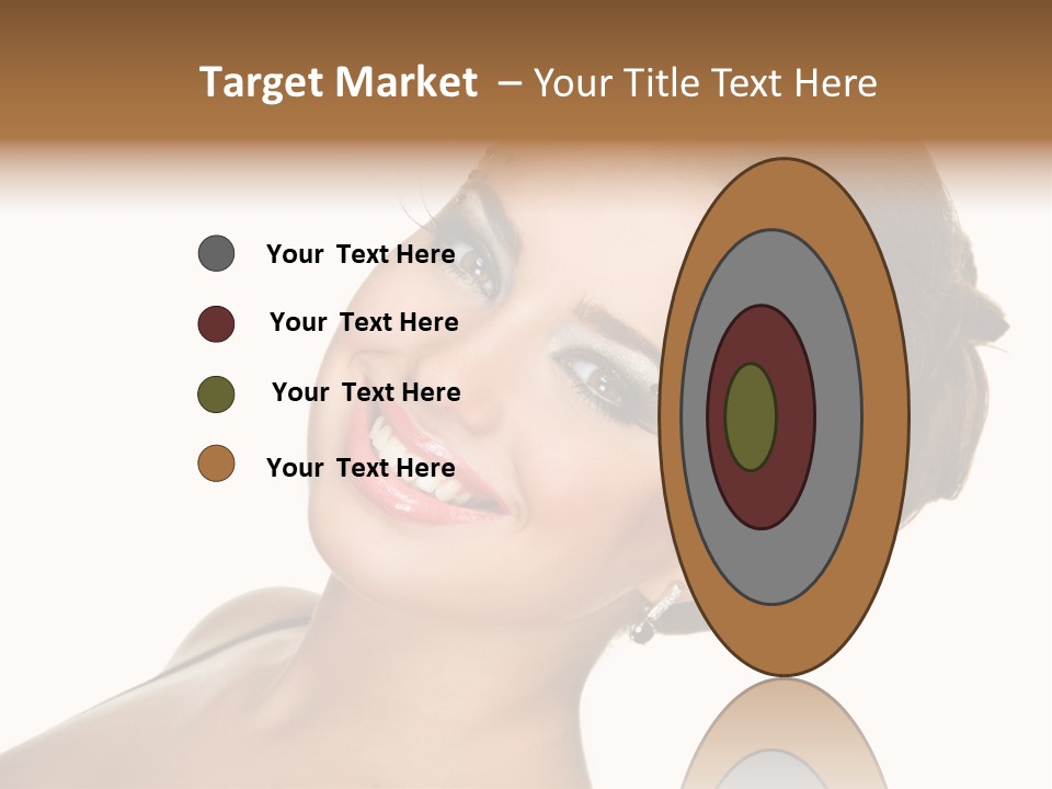 Curly Beauty Happy PowerPoint Template