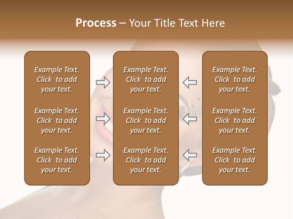 Curly Beauty Happy PowerPoint Template