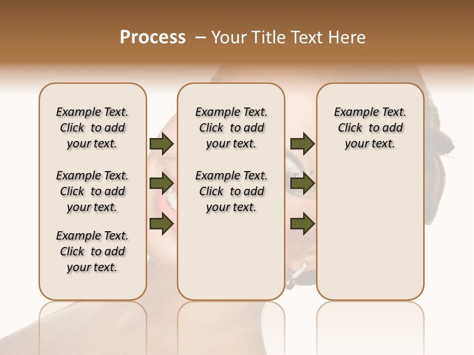 Curly Beauty Happy PowerPoint Template