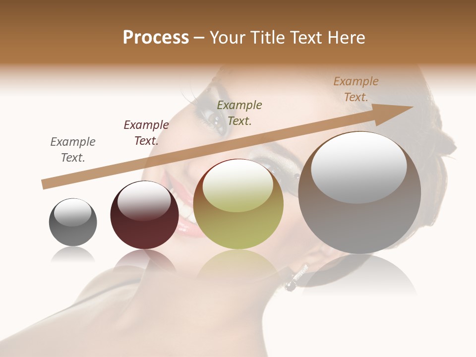 Curly Beauty Happy PowerPoint Template