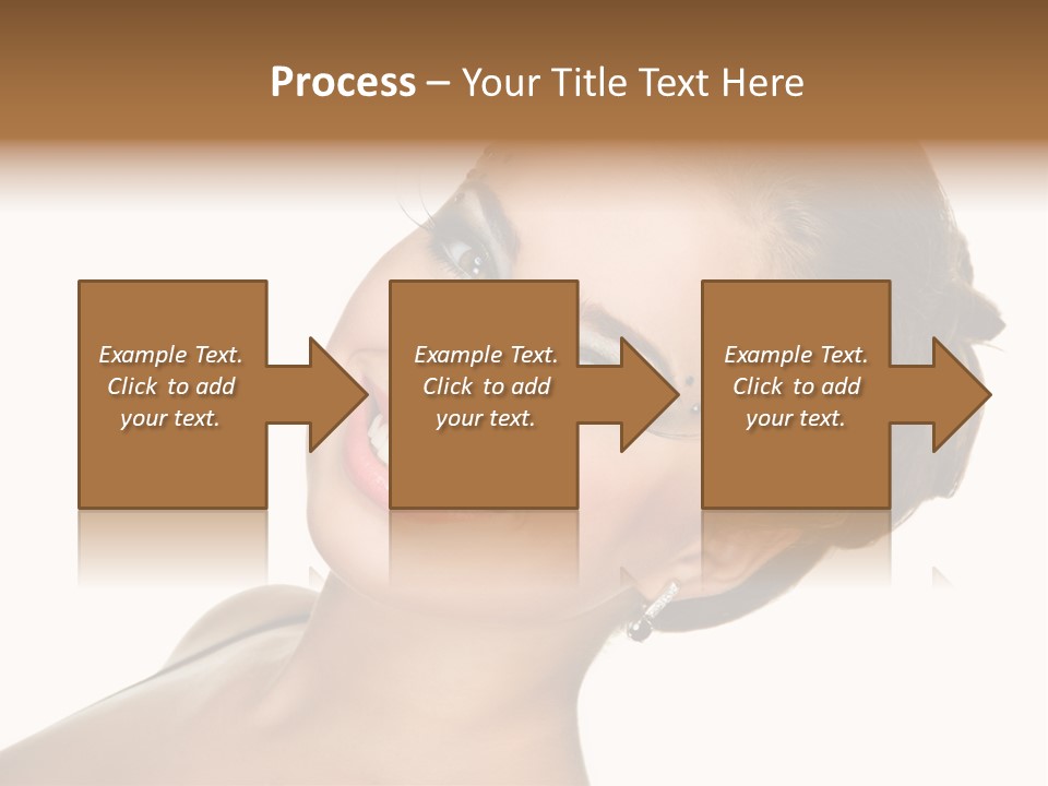 Curly Beauty Happy PowerPoint Template