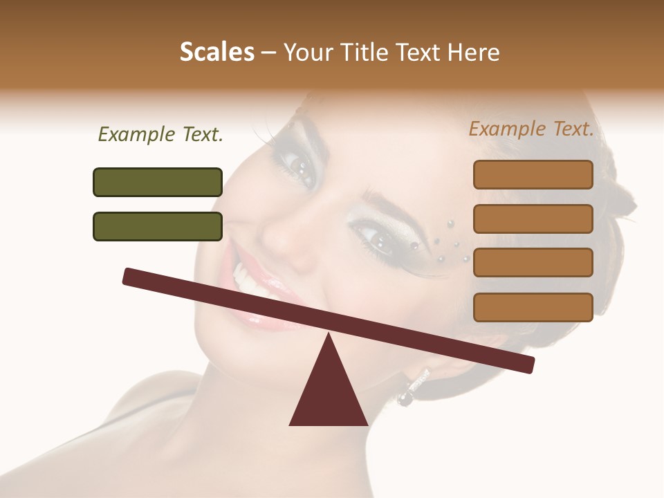 Curly Beauty Happy PowerPoint Template