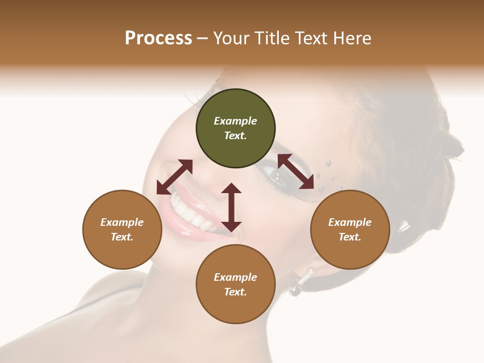 Curly Beauty Happy PowerPoint Template