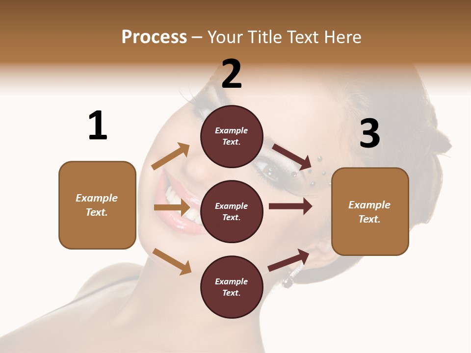 Curly Beauty Happy PowerPoint Template