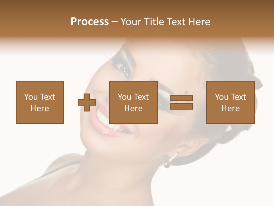 Curly Beauty Happy PowerPoint Template