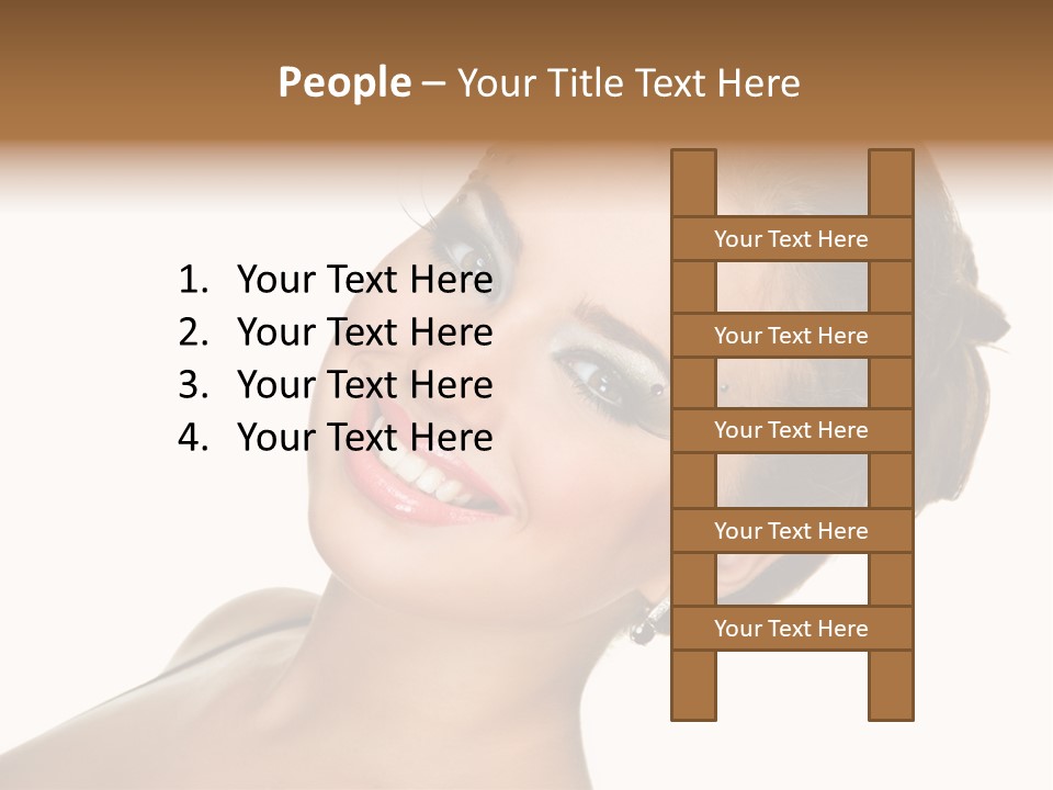 Curly Beauty Happy PowerPoint Template