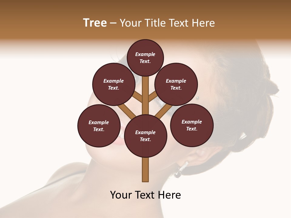 Curly Beauty Happy PowerPoint Template