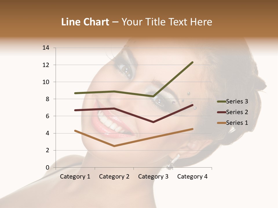 Curly Beauty Happy PowerPoint Template