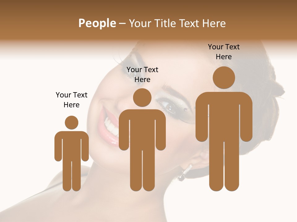 Curly Beauty Happy PowerPoint Template