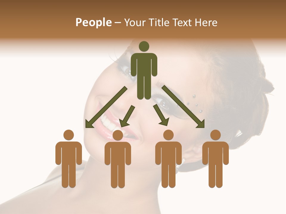 Curly Beauty Happy PowerPoint Template