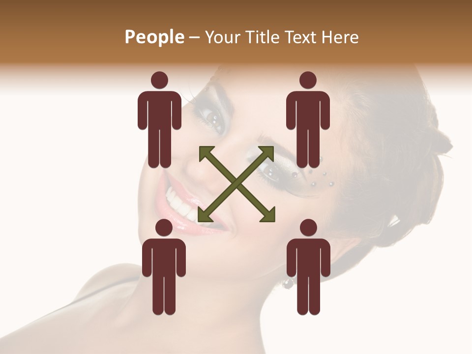 Curly Beauty Happy PowerPoint Template