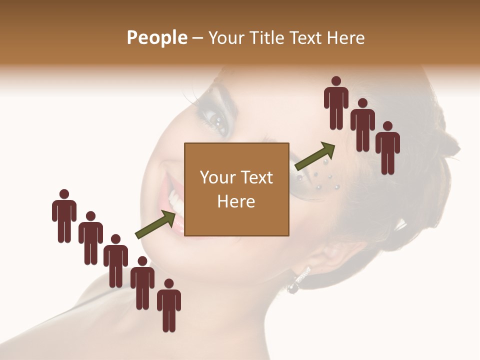 Curly Beauty Happy PowerPoint Template