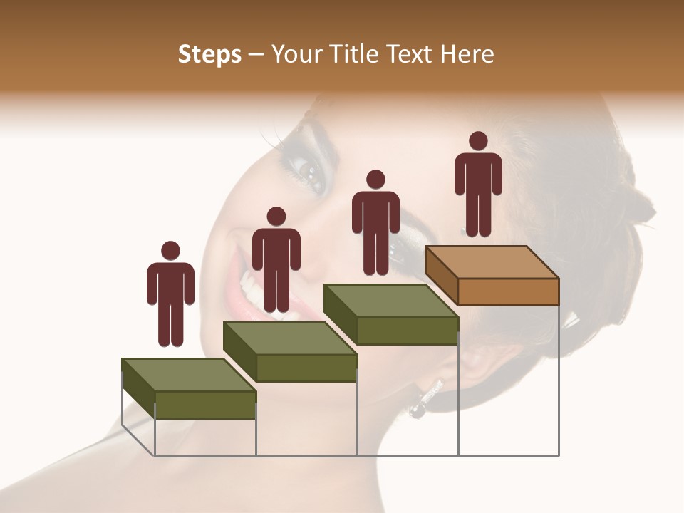 Curly Beauty Happy PowerPoint Template