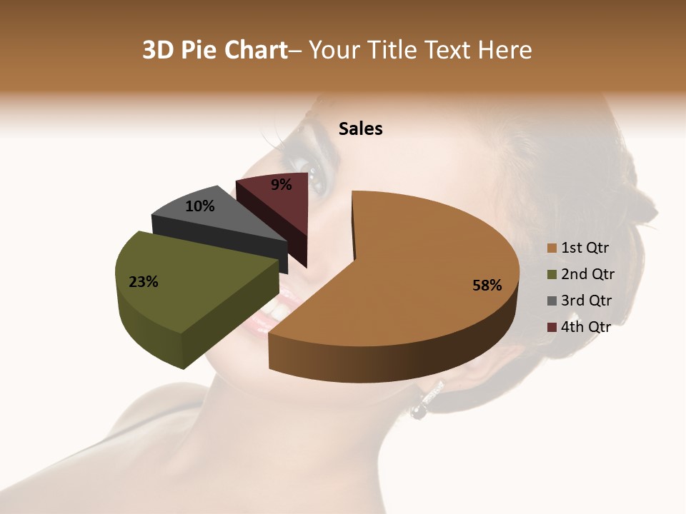 Curly Beauty Happy PowerPoint Template