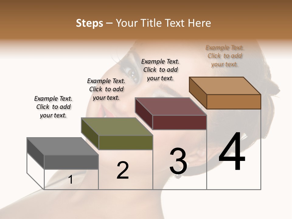 Curly Beauty Happy PowerPoint Template