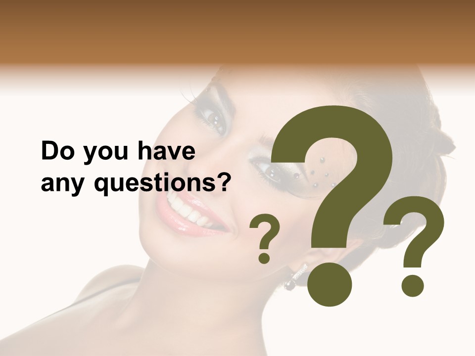 Curly Beauty Happy PowerPoint Template