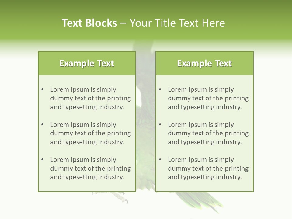 Colorful Flying Parrot PowerPoint Template