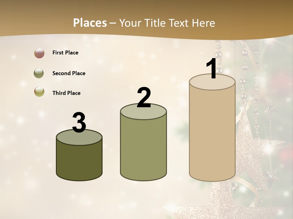 Black Ornate Christmas PowerPoint Template