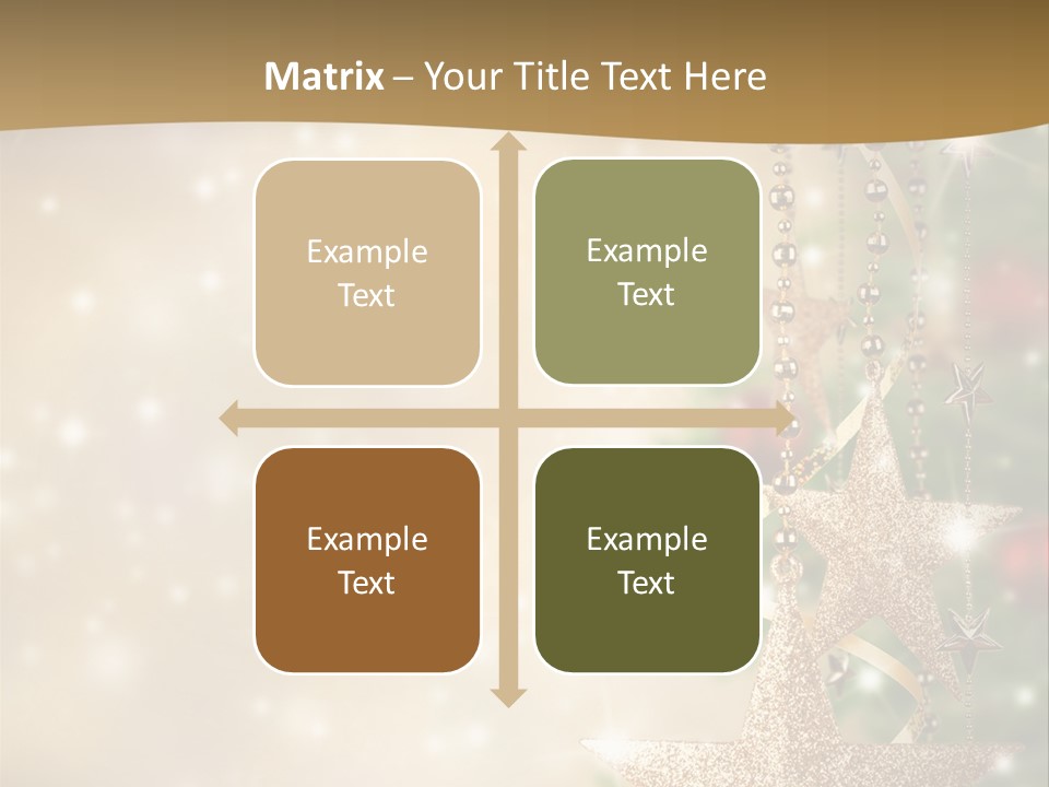 Black Ornate Christmas PowerPoint Template