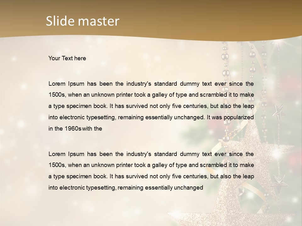 Black Ornate Christmas PowerPoint Template