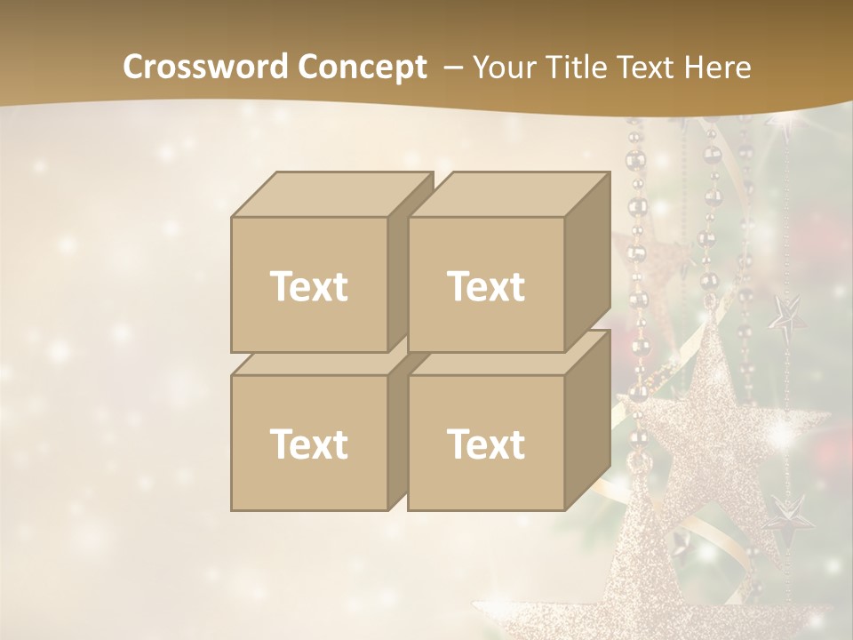 Black Ornate Christmas PowerPoint Template
