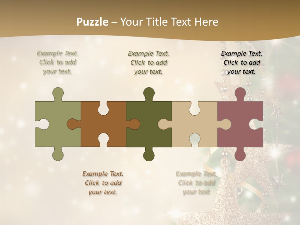 Black Ornate Christmas PowerPoint Template