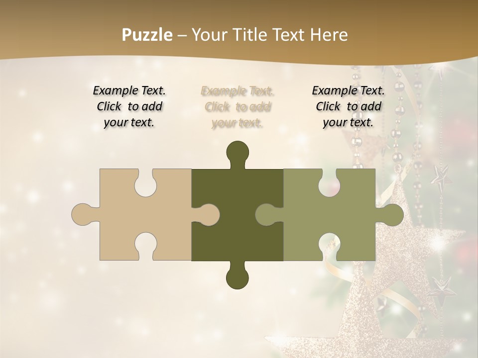 Black Ornate Christmas PowerPoint Template