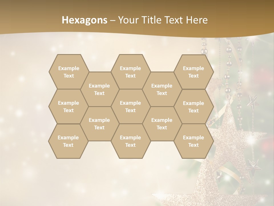 Black Ornate Christmas PowerPoint Template