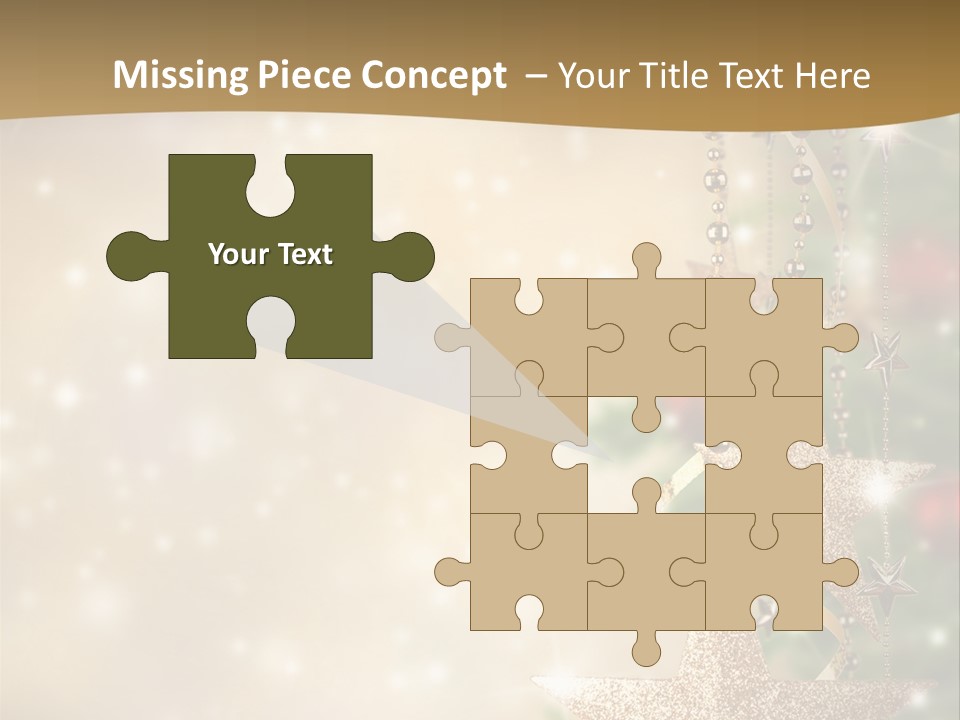 Black Ornate Christmas PowerPoint Template