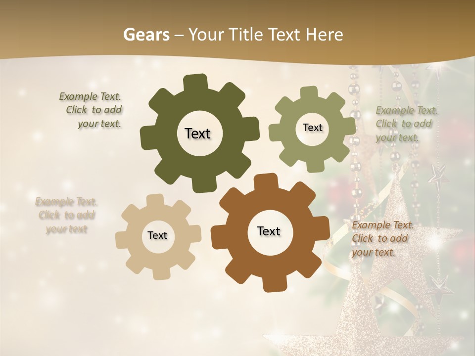 Black Ornate Christmas PowerPoint Template