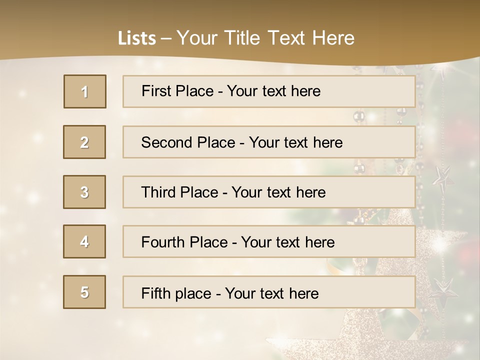 Black Ornate Christmas PowerPoint Template