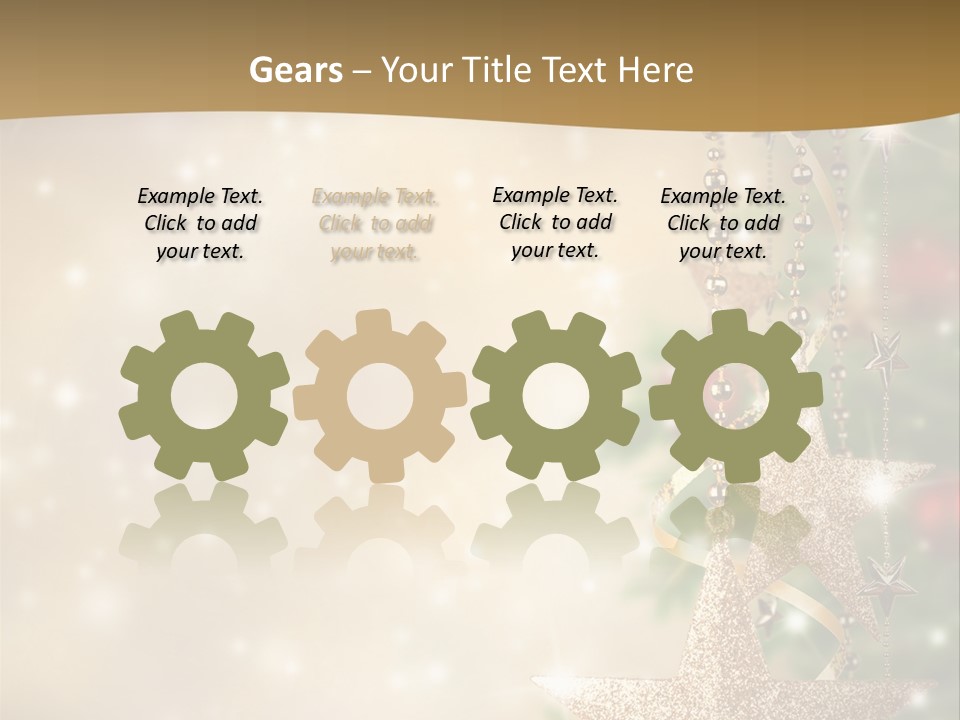 Black Ornate Christmas PowerPoint Template