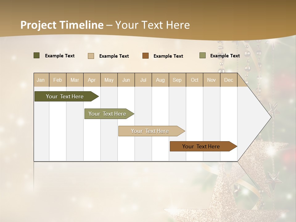 Black Ornate Christmas PowerPoint Template
