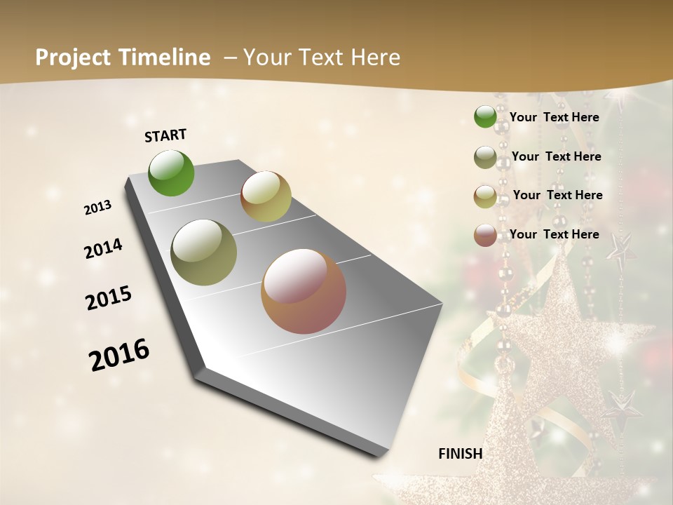Black Ornate Christmas PowerPoint Template