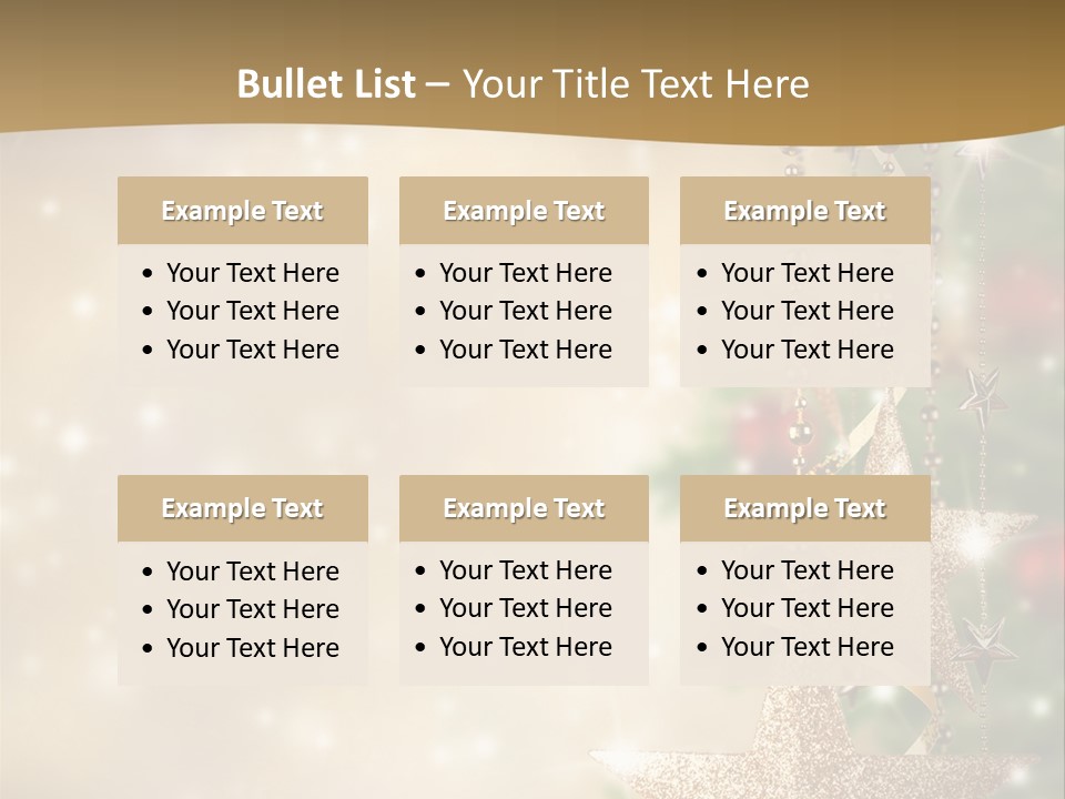 Black Ornate Christmas PowerPoint Template