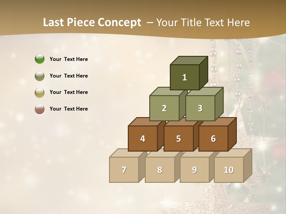 Black Ornate Christmas PowerPoint Template