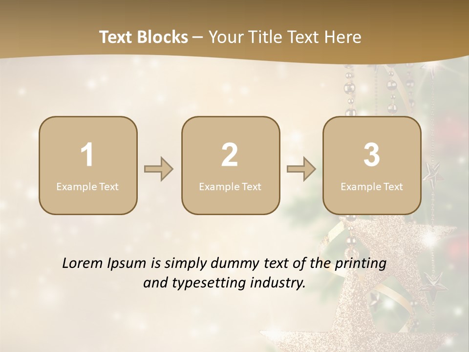 Black Ornate Christmas PowerPoint Template
