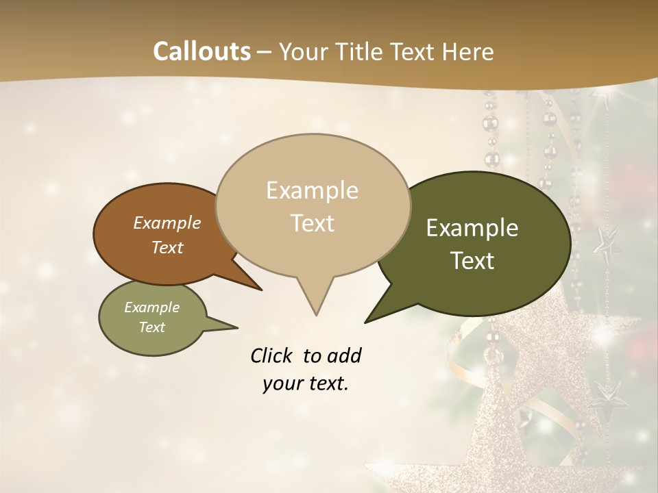Black Ornate Christmas PowerPoint Template