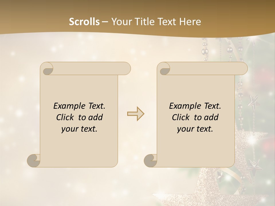 Black Ornate Christmas PowerPoint Template