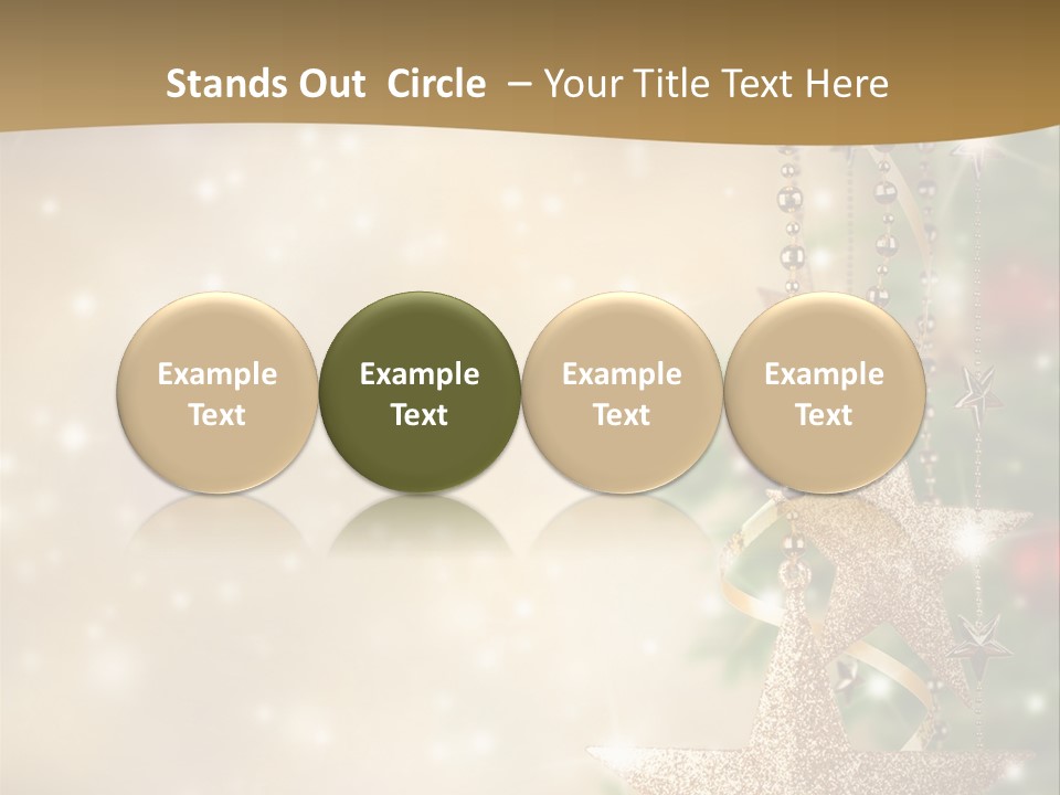 Black Ornate Christmas PowerPoint Template