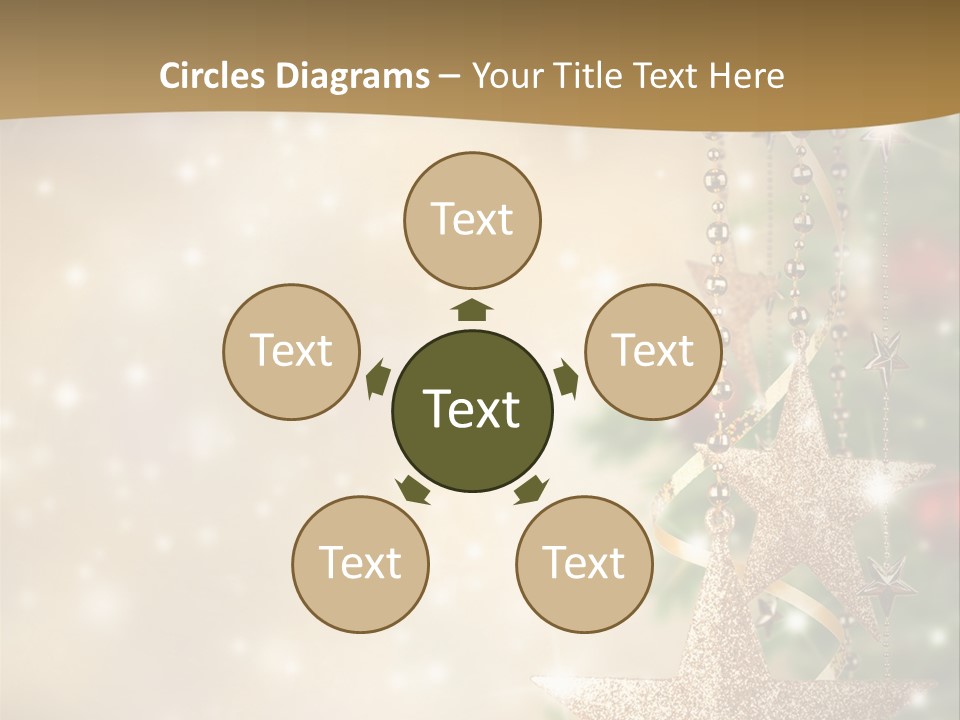 Black Ornate Christmas PowerPoint Template