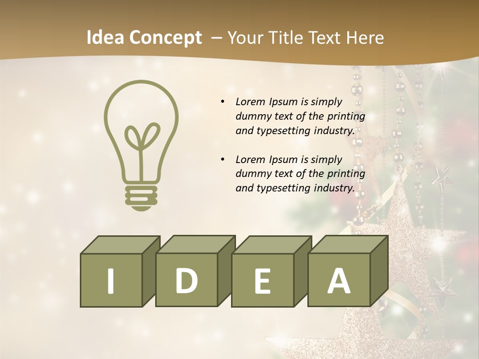 Black Ornate Christmas PowerPoint Template