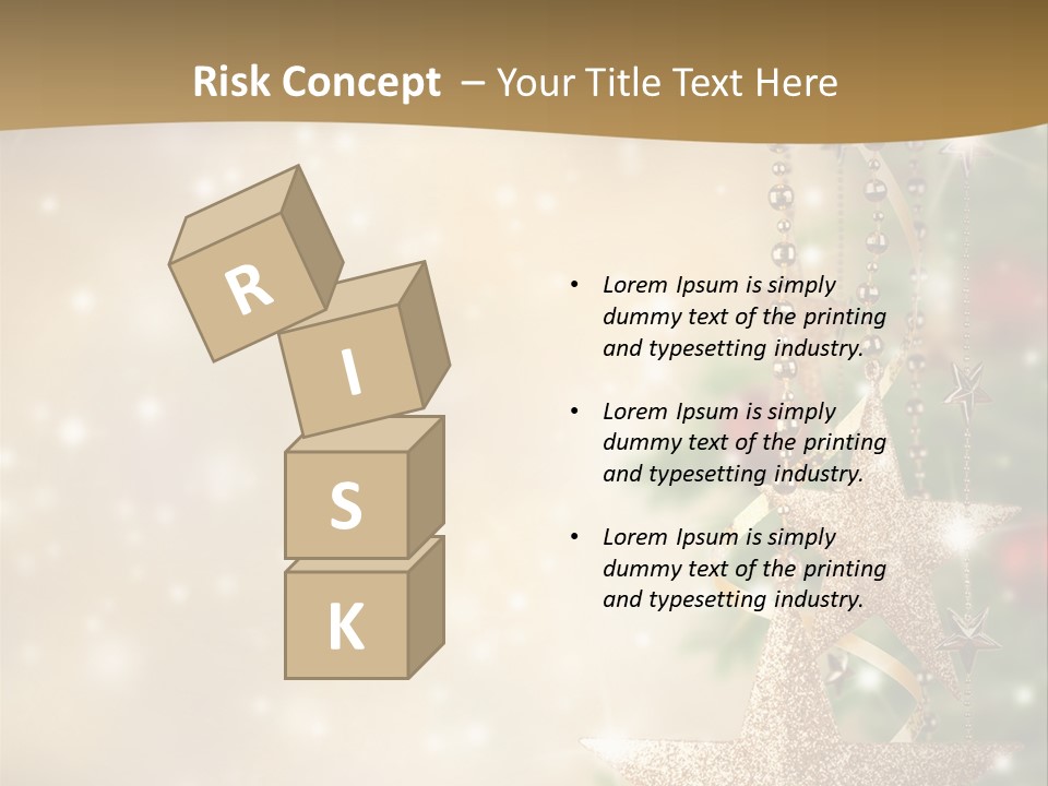 Black Ornate Christmas PowerPoint Template