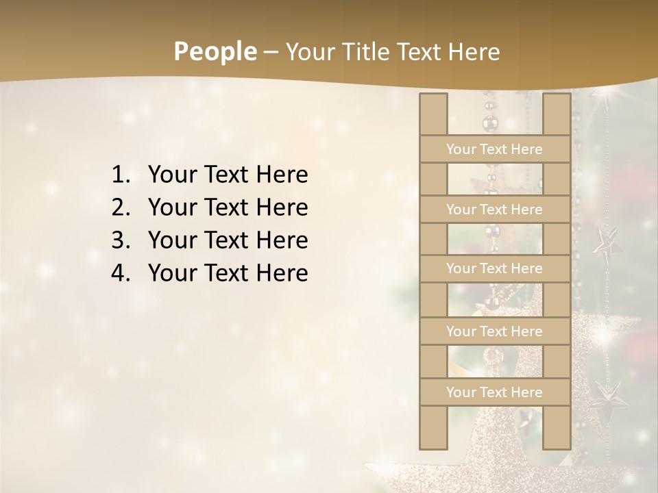 Black Ornate Christmas PowerPoint Template