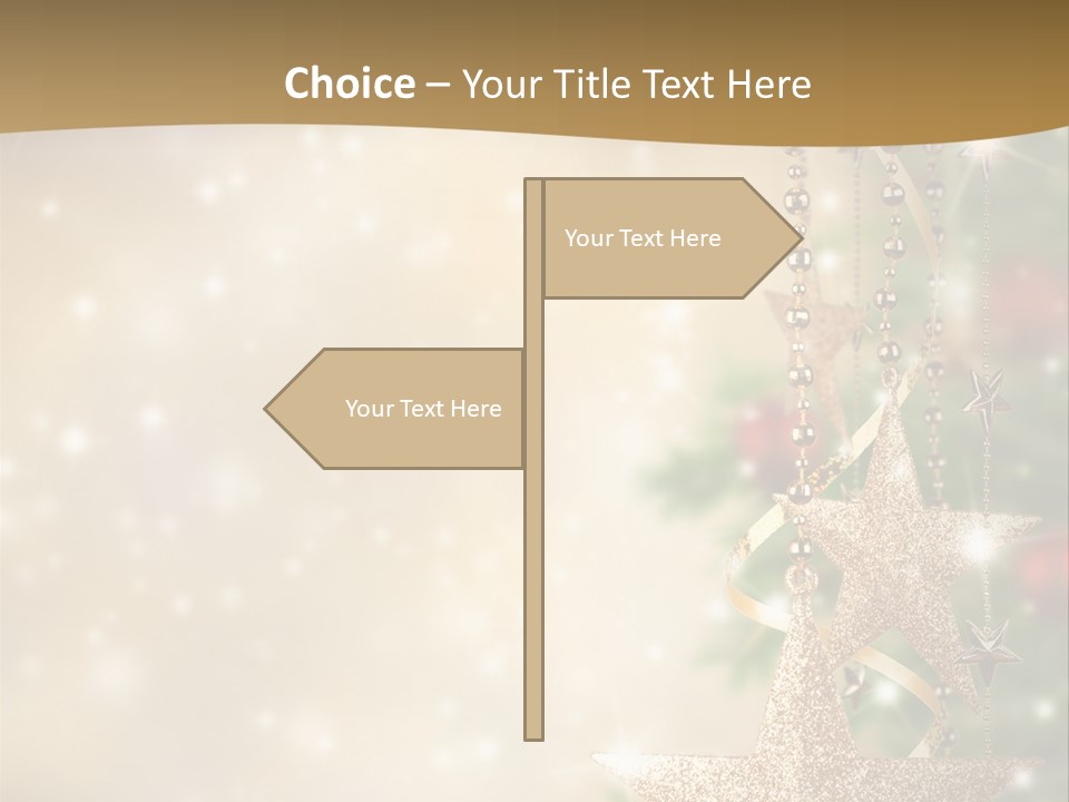 Black Ornate Christmas PowerPoint Template